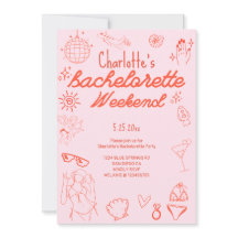 Bachelorette uitnodiging Doodle Beach Party