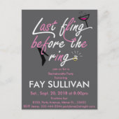 Bachelorette-uitnodiging Uitnodiging Briefkaart (Voorkant)