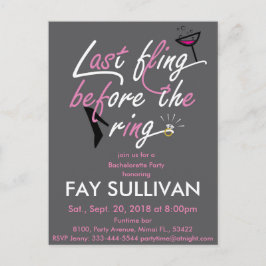 Bachelorette-uitnodiging Uitnodiging Briefkaart