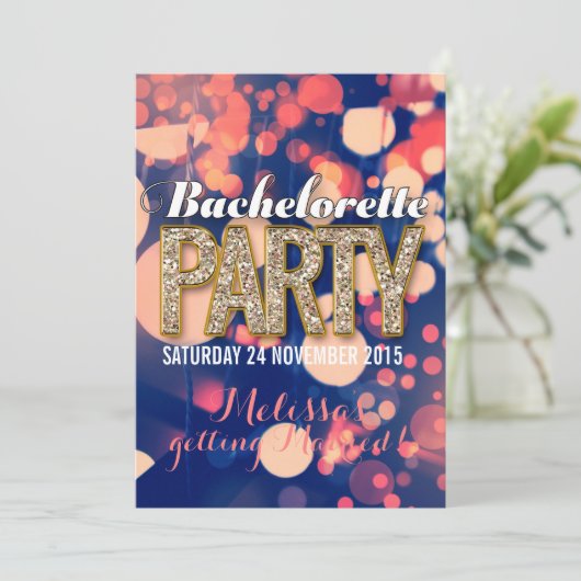 Bachelorette-uitvindingen van Cool Night Lights Kaart (Staand voorkant)