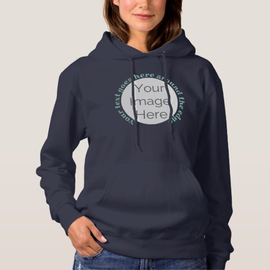 Bachelorette uw afbeelding hier, fototekst op maat hoodie (Voorkant)
