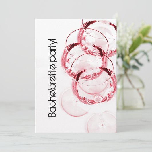 bachelorette van elegant en wit glas kaart (Staand voorkant)