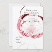 bachelorette van elegant en wit glas kaart (Achterkant)