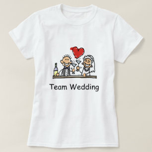 Bachelorette van het team Weddenschap Bride Groom T-shirt