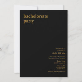 Bachelorette van het type Black Modern Kaart