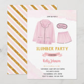 Bachelorette van het vrijgezellenfeest van pyjama bedankkaart (Voorkant / Achterkant)