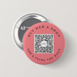 Bachelorette Venmo QR code Koop de Bride A Drink B Ronde Button 5,7 Cm