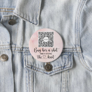 Bachelorette Venmo QR code Koop de Bride A Drink Ronde Button 7,6 Cm
