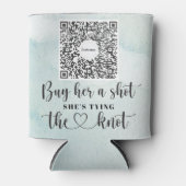 Bachelorette Venmo QR-code Koop de Bruid een Drank Blikjeskoeler (Voorkant)