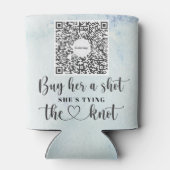 Bachelorette Venmo QR-code Koop de Bruid een Drank Blikjeskoeler (Achterkant)