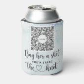 Bachelorette Venmo QR-code Koop de Bruid een Drank Blikjeskoeler (Blikje Achterkant)