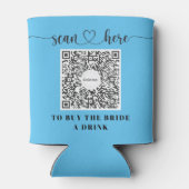 Bachelorette Venmo QR-code Koop de Bruid een Drank Blikjeskoeler (Achterkant)