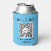 Bachelorette Venmo QR-code Koop de Bruid een Drank Blikjeskoeler (Blikje Achterkant)
