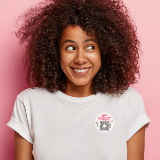 Bachelorette Venmo QR-code Koop De Bruid Eén Drank Ronde Sticker
