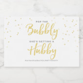 Bachelorette Verloving Hen Party Mini Wijn Mousser Sparkling Wijnetiket (Enkel label)