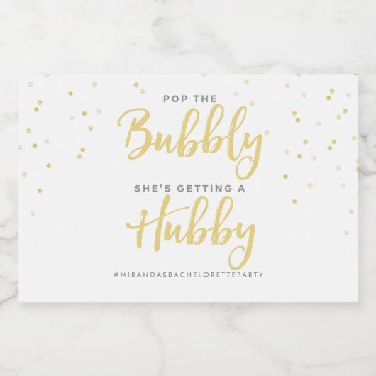 Bachelorette Verloving Meisjesfeest Mini Wijn Mous Sparkling Wijnetiket (Enkel label)