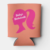 Bachelorette voor partijroze en Oranje Blikjeskoeler (Voorkant)