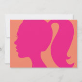 Bachelorette voor partijroze en Oranje Kaart (Achterkant)