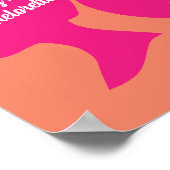 Bachelorette voor partijroze en Oranje Poster (Hoek)