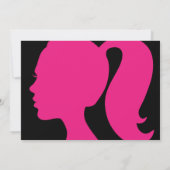 Bachelorette voor partijroze en zwart kaart (Achterkant)