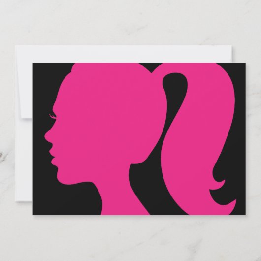 Bachelorette voor partijroze en zwart kaart (Achterkant)