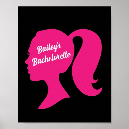 Bachelorette voor partijroze en zwart poster (Voorkant)