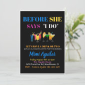 Bachelorette voor ze zegt dat ik een uitnodiging d (Staand voorkant)