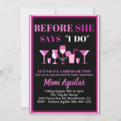 Bachelorette voor ze zegt dat ik een uitnodiging d (Voorkant)