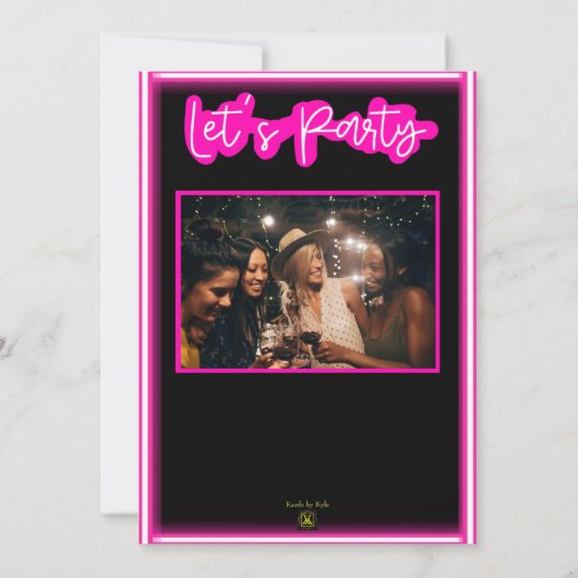 Bachelorette voor ze zegt dat ik een uitnodiging d (Achterkant)