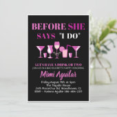 Bachelorette voor ze zegt dat ik een uitnodiging d (Staand voorkant)