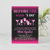 Bachelorette voor ze zegt dat ik een uitnodiging d (Staand voorkant)