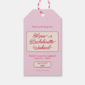 Bachelorette Vrijgezellenfeest gunst Dank u Cadeaulabel (Voorkant)