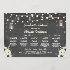 Bachelorette Vrijgezellenfeest Itinerary Fireflies Programmakaart