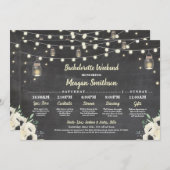 Bachelorette Vrijgezellenfeest Itinerary Fireflies Programmakaart (Voorkant / Achterkant)