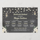 Bachelorette Vrijgezellenfeest Itinerary Fireflies Programmakaart (Voorkant)