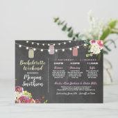 Bachelorette Vrijgezellenfeest Itinerary Jars Chal Kaart (Staand voorkant)