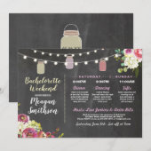 Bachelorette Vrijgezellenfeest Itinerary Jars Chal Kaart (Voorkant / Achterkant)