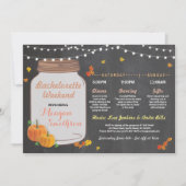 Bachelorette Vrijgezellenfeest Itinerary Pumpkin J Kaart (Voorkant)