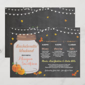 Bachelorette Vrijgezellenfeest Itinerary Pumpkin J Kaart (Voorkant / Achterkant)