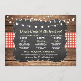 Bachelorette Vrijgezellenfeest Itinerary Red Chalk Kaart