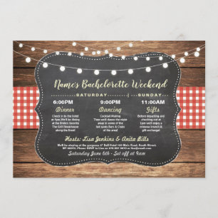 Bachelorette Vrijgezellenfeest Itinerary Red Chalk Kaart