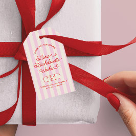 Bachelorette Vrijgezellenfeest Party Bedankt Cadeaulabel