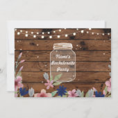 Bachelorette Vrijgezellenfeest Reisroute Jar Wood Kaart (Achterkant)