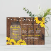 Bachelorette Vrijgezellenfeest Reisschema Jar Zonn Kaart (Staand voorkant)