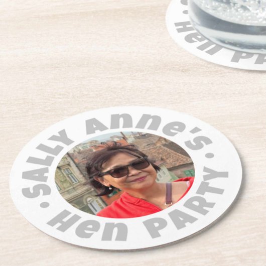 Bachelorette vrijgezellenfeest ronde kartonnen onderzetter