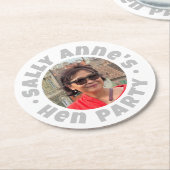 Bachelorette vrijgezellenfeest ronde kartonnen onderzetter (Gebogen)