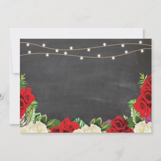 Bachelorette Vrijgezellenfeest Rood Rozen Kaart (Achterkant)