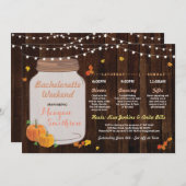 Bachelorette Vrijgezellenfeest Route Pompoenpot Kaart (Voorkant / Achterkant)