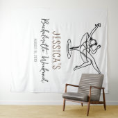 Bachelorette vrouw in glas Achtergrond Fotoprop Wandkleed (In Situ (horizontaal))