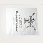 Bachelorette vrouw in glas Achtergrond Fotoprop Wandkleed (Voorkant (horizontaal))